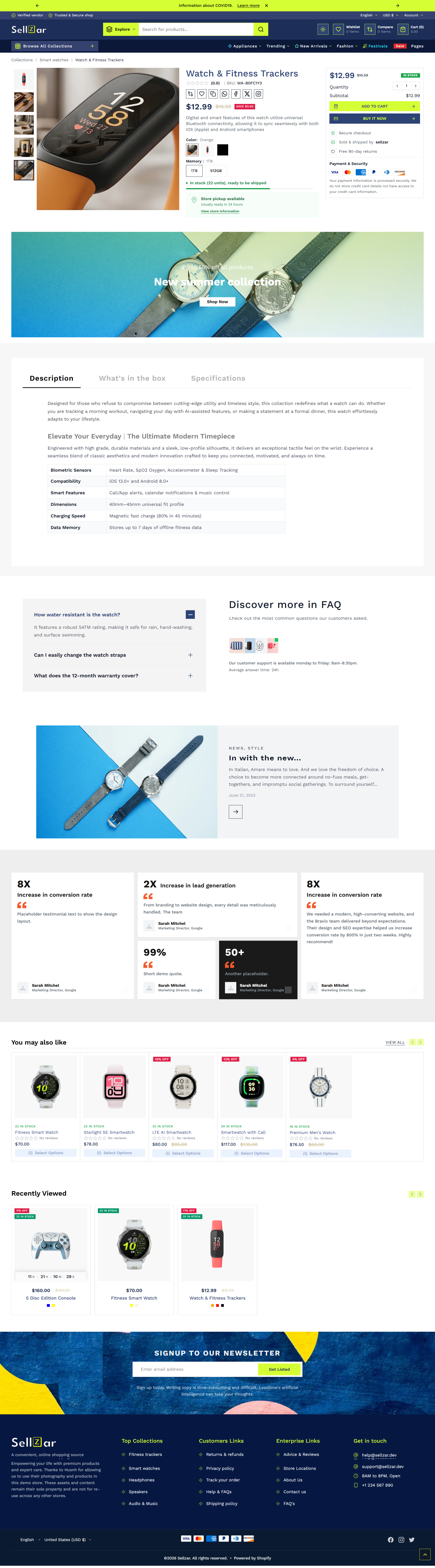 Product Page Overview (Desktop Layout)